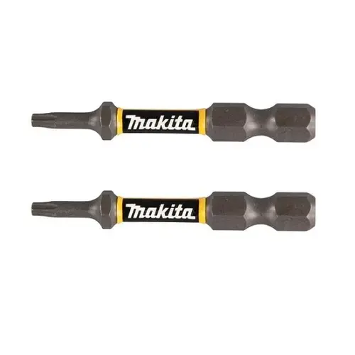Set 2 capete magnetice cu impact, Makita, Cu prindere 1/4inch Torx T20/50mm, Gri