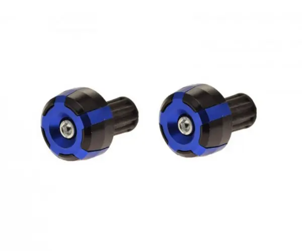 Set 2 capeti ghidon moto rotunzi, culoare negru albastru