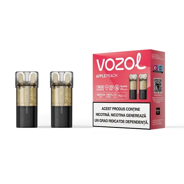 Set 2 cartuse Vozol Switch Pro 800 20mg - Apple Peach