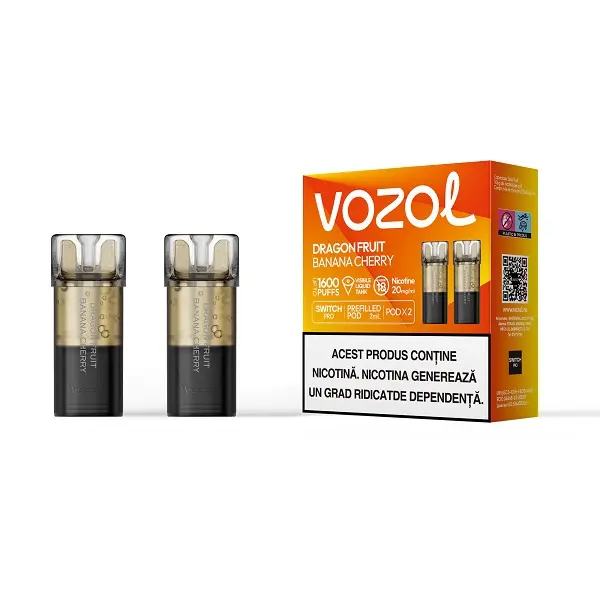 Set 2 cartuse Vozol Switch Pro 800 20mg - Dragon Fruit Banana Cherry