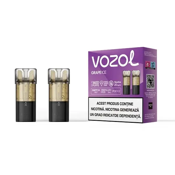 Set 2 cartuse Vozol Switch Pro 800 20mg - Grape ICE