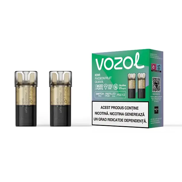 Set 2 cartuse Vozol Switch Pro 800 20mg - Kiwi Passion Fruit Guava