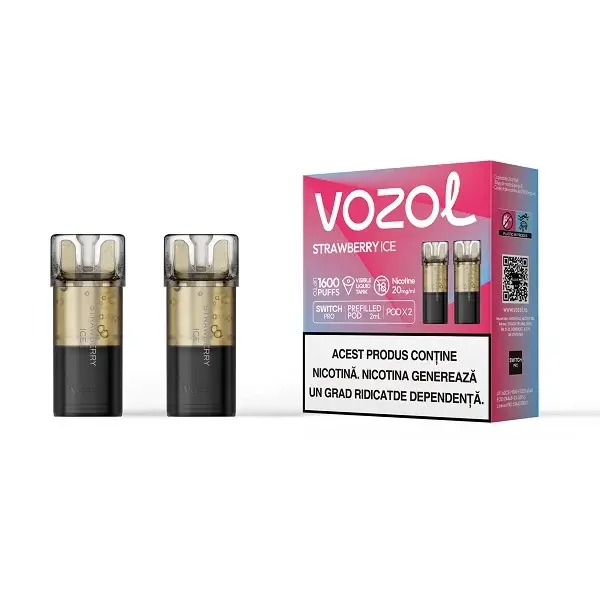 Set 2 cartuse Vozol Switch Pro 800 20mg - Strawberry Ice