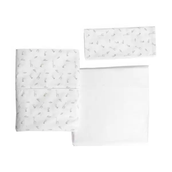 Set 2 cearceafuri cu elastic din bumbac Chicco Next2Me Forever, Cloud, 0luni+