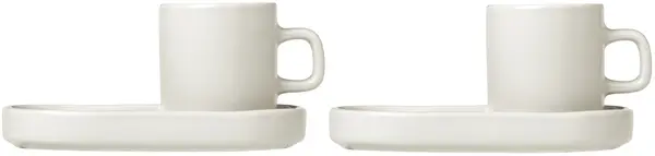 Set 2 cești pentru espresso Blomus - Pilar, 50 ml, bej