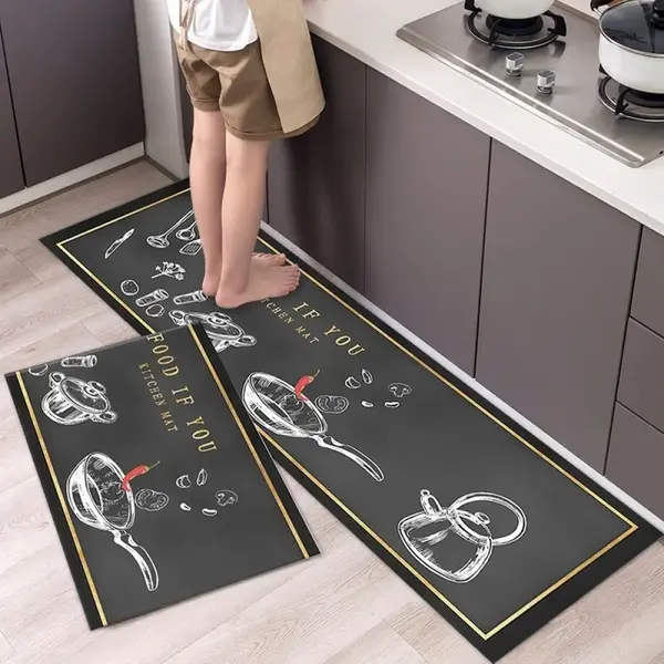 Set 2 covoare de bucatarie, antiderapant, 50x60cm, 50x120cm