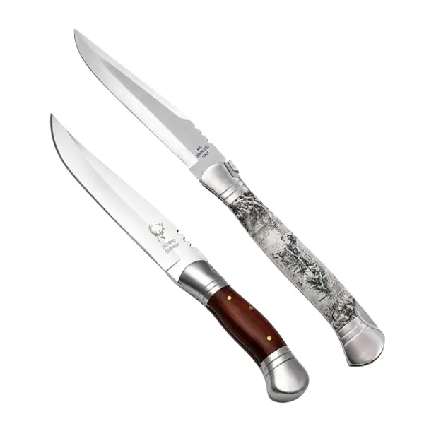 Set 2 cutite pliabile outdoor cu aspect lemn, DEPOX , 37 cm 28,5 cm, maro