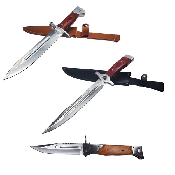 Set 2 cutite vanatoare, cadou briceag automatic AK-47