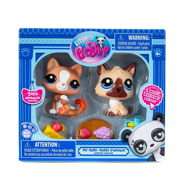 Set 2 figurine si accesorii, Littlest Pet Shop, Seria 1