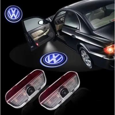 Set 2 holograme pentru portiere, LED cu logo VOLKSWAGEN