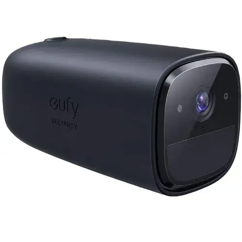 Set 2 huse silicon Eufy pentru eufycam 1, 2 si 2 Pro, protectie UV si ploaie, Negru