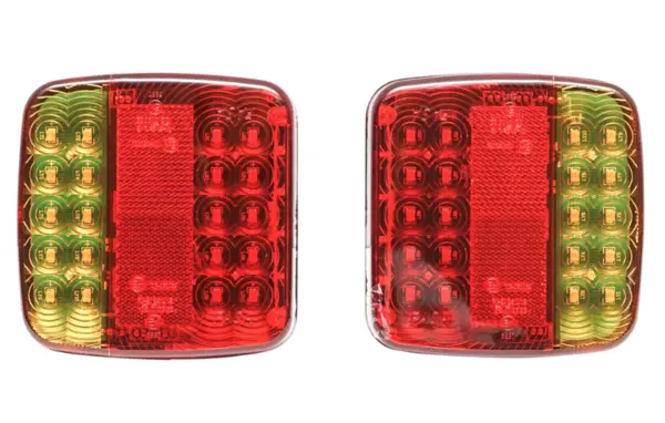 Set 2 lampi auto cu FIR 12/24V 5 functii Pentru Remorca