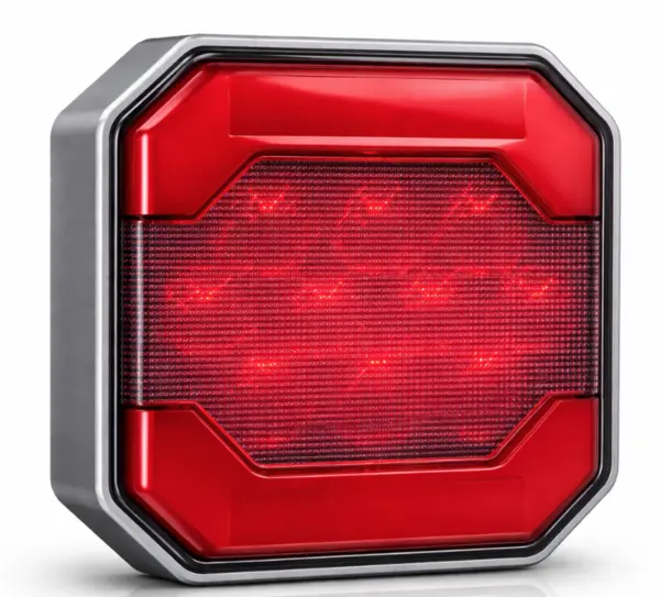 Set 2 Lampi LED Stop Auto Patrate 12V/24V stop pozitie si Frana design modern pentru remorca / camion
