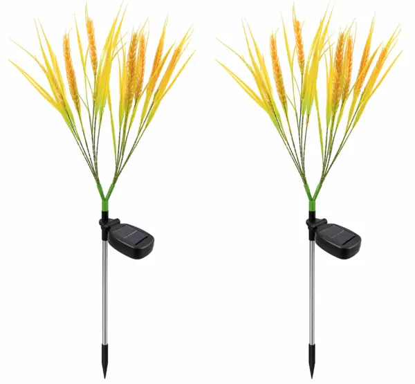 Set 2 Lampi solare LED tip SPICE DE GRAU pentru gradina iluminare decorativa exterior