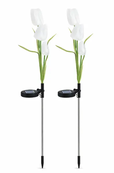 Set 2 lampi solare pentru gradina model LALELE