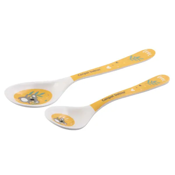 Set 2 linguri pentru bebelusi Canpol Exotic Animals Galben