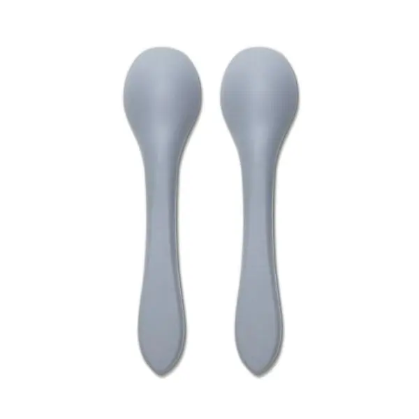 Set 2 lingurite din silicon natural Grey