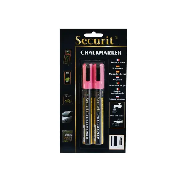 SET 2 MARKERE CU CRETA ROZ VERMES SET 2 MARKERE CU CRETA ROZ VERMES