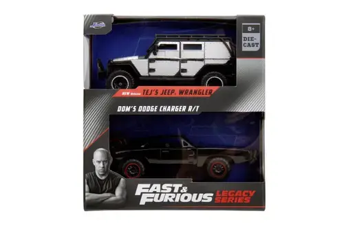 Set 2 Masini metalice Jada Fast And Furious Seria Legacy Jeep Wrangler, 1 la 32