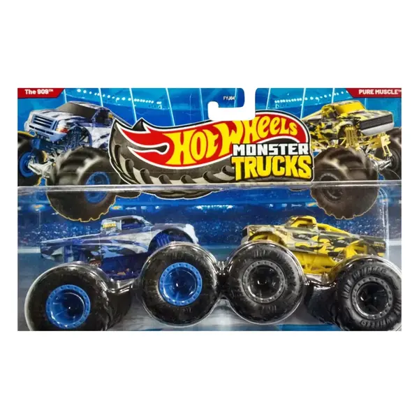 Set 2 masinute Monster Truck, Hot Wheels, The 909 & Pure Muscle, JLV77
