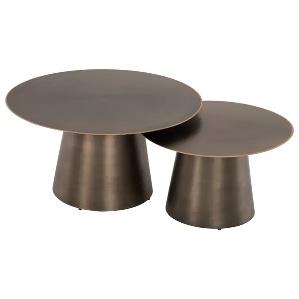 Set 2 masute de cafea AZADO Ø60x36/80x41 CM - Default Title