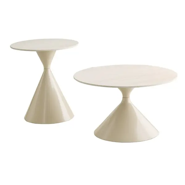 Set 2 masute de cafea CREVAL Ø50/70 x 54/40 CM - Default Title