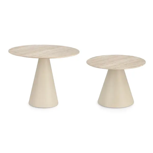 Set 2 masute de cafea HARDY RO Ø50/60 x 32/47 CM - Default Title