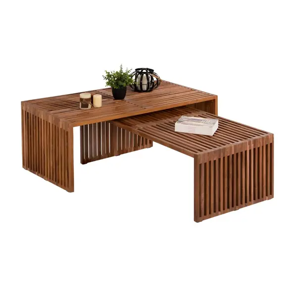 Set 2 masute de cafea MAEVA WOOD 116x60x46/110x60x40 CM - Default Title