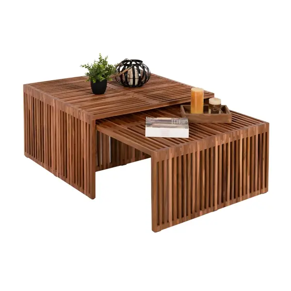 Set 2 masute de cafea MAEVA WOOD 86x79x46/80x40 CM - Default Title