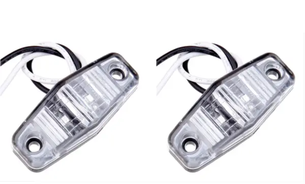 Set 2 Mini Lampi LED de gabarit Laterale ALBE 12V/24V Carcasa Transparenta