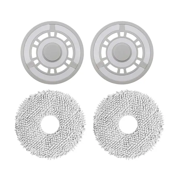 Set 2 mopuri si 2 suporti pentru mop PAA-home, compatibili cu aspiratoarele Dreame L10 Ultra (RLS6LADC-6), L10s Ultra (RLS6LADC)