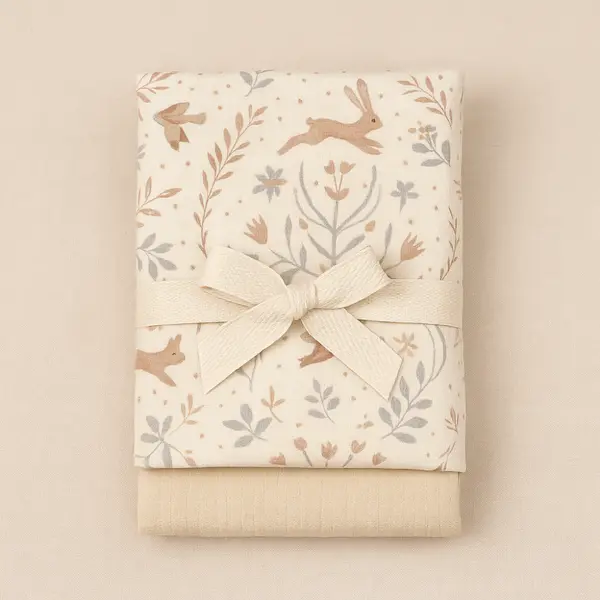 Set 2 museline Natural Calm din bumbac 70x70 cm