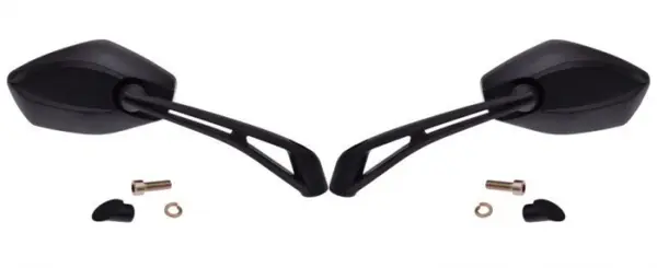 Set 2 oglinzi moto atv scuter, filet M8, culoare negru