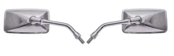 Set 2 oglinzi moto, din metal, M10 MH008, culoare crom