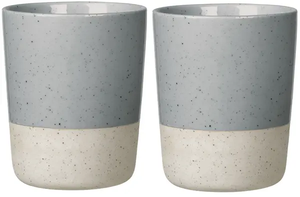 Set 2 pahare cu pereți dubli Blomus - Sablo, 260 ml, gri