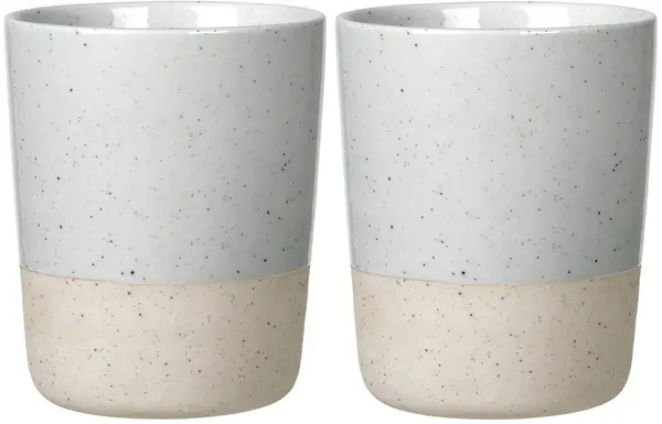 Set 2 pahare cu pereți dubli Blomus - Sablo, 260 ml, gri deschis