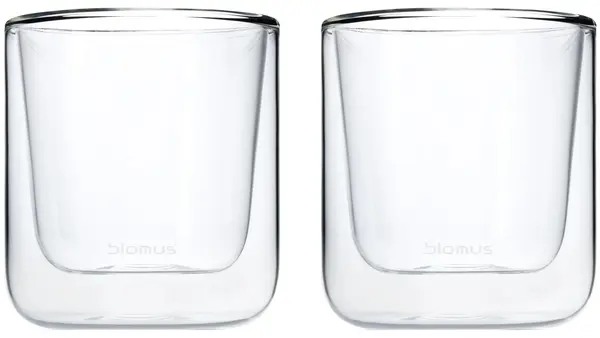 Set 2 pahare de cafea cu pereți dubli Blomus - Nero, 200 ml