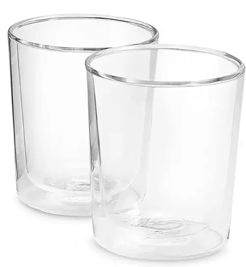 Set 2 pahare De'Longhi DLSC318, 400 ml, Perete dublu, Sticla borosilicata (Transparent)