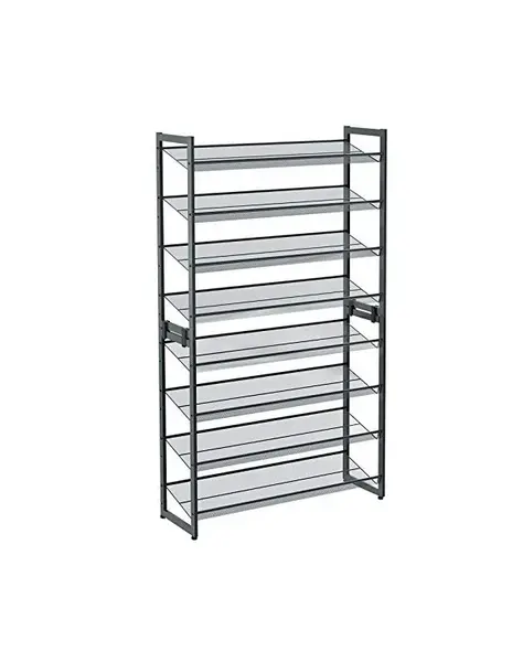 Set 2 pantofare stivuibile, Songmics, 8 rafturi, Metal, LMR08GB, 92 x 30 x 163 cm