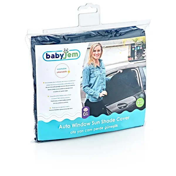 Set 2 parasolare auto BabyJem Sun Shade Cover 47x107 cm