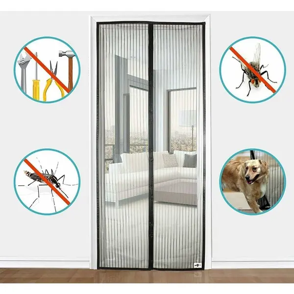 Set 2 perdele magnetice impotriva insectelor, 210 x 100 cm