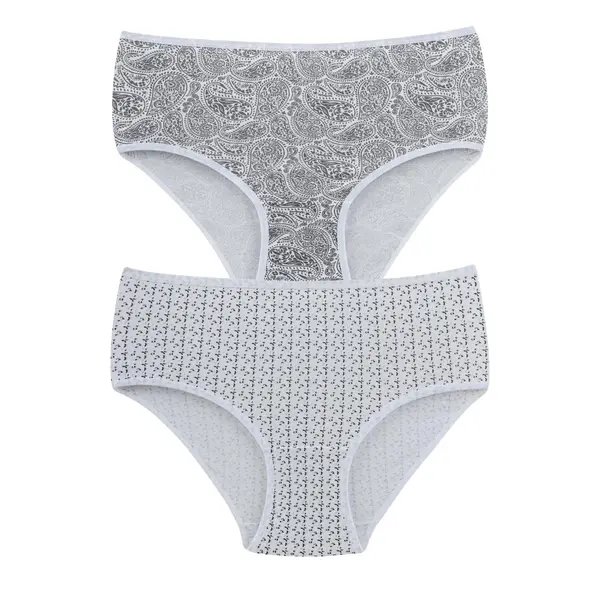 Set 2 perechi de chiloti din bumbac, pentru dama, 53600, Gri