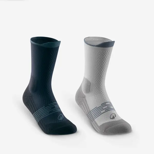 Set 2 perechi de șosete lungi de drumeție 27-38 Hike 500 Albastru Copii