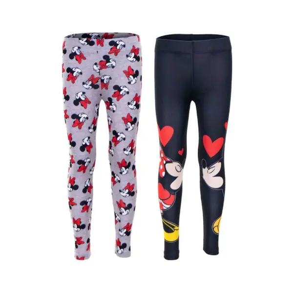 Set 2 perechi pantaloni pentru fete, multicolor, Minnie Mouse Engros