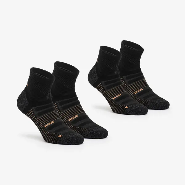 Set 2 perechi șosete Hike 900 Negru Adulți