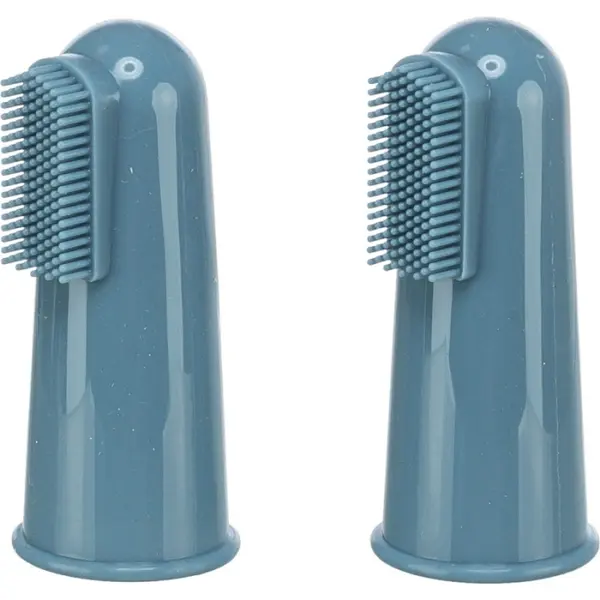 Set 2 periute de dinti tip degetar din siIlicon Trixie 6 cm