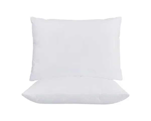 Set 2 Perne 50x70 Somnart Belina, microfibra, lavabile la masina, vidat, alb