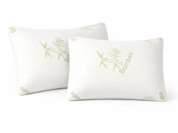Set 2 perne Bamboo Memory Somnart, husa detasabila bambus, 50x70 cm