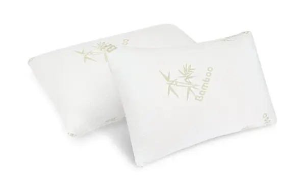 Set 2 Perne Memory Foam cu Husa detasabila din Bambus, 50x70 cm