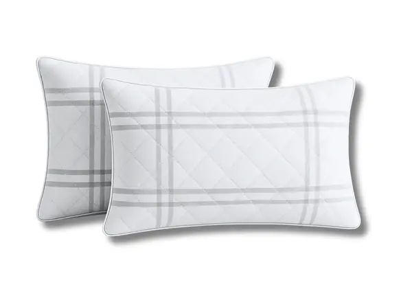 Set 2 Perne Somnart matlasate Grid Confort 50x70 cm